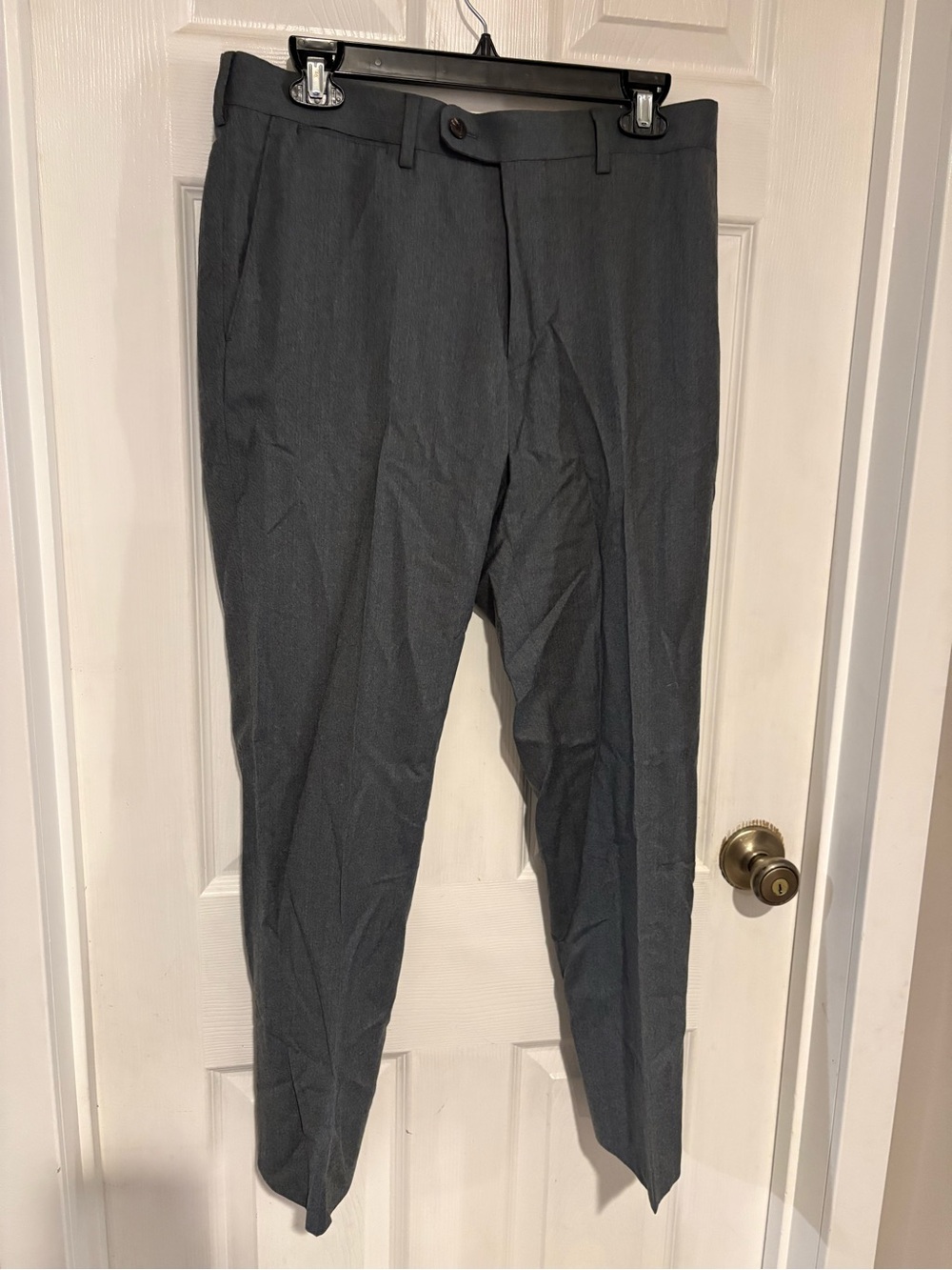 Classic Men's Dress Pants in Charcoal Gray